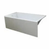 Emory And Bond EB407608 Essex Three Wall Alcove Bath Tub 60"L X 30"W X 22"H, Acrylic, Glossy, Rectangular, Left Hand Drain, 53 Gallons -AF SUPPLY Sales Store EB407608