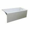 Emory And Bond EB408606 Essex Three Wall Alcove Bath Tub 60"L X 32"W X 22"H, Acrylic, Glossy, Rectangular, Right Hand Drain, 55 Gallons -AF SUPPLY Sales Store EB408606