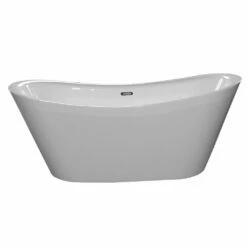 Emory And Bond EB41267 Fairfield Free Standing Bath Tub 67"L X 30"W X 27"H, Acrylic, Glossy, Double Slipper, Center Drain, 65 Gallons -AF SUPPLY Sales Store EB41267