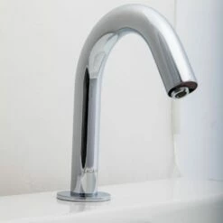 Lacava EX03A-CR Zoom Wall-mount Electronic Lavatory Faucet For Cold Or Premixed Water. Recommended Mixing Valves Sold Separately: EX20A Or EX25A. In Polished Chrome