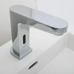 Lacava EX18-CR Zoom Electronic Lavatory Faucet For Cold Or Premixed Water. Recommended Mixing Valves Sold Separately: EX20A Or EX25A. In Polished Chrome