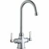 Elkay LK500GN05L2 Single Hole With Concealed Deck Faucet With 5" Gooseneck Spout 2" Lever Handles Chrome -AF SUPPLY Sales Store LK500GN05L2