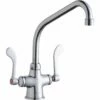 Elkay LK500HA08T4 Single Hole With Concealed Deck Faucet With 8" High Arc Spout 4" Wristblade Handles Chrome -AF SUPPLY Sales Store LK500HA08T4
