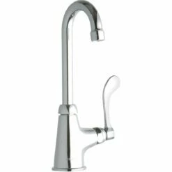 Elkay LK535GN04T4 Single Hole With Single Control Faucet With 4" Gooseneck Spout 4" Wristblade Handle Chrome
