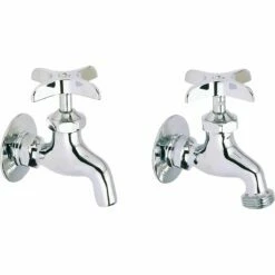 Elkay LK69C Commercial Service/ Utility Single Hole Wall Mount Faucet 1 Pair Chrome