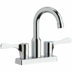 Elkay LKD24898BHC 4" Centerset Exposed Deck Mount Faucet With Arc Spout And 4" Lever Handles