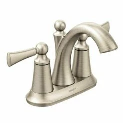Moen 4505BN Wynford Centerset Bathroom Faucet In Brushed Nickel