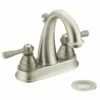 Moen 6121BN Kingsley Centerset Bathroom Faucet In Brushed Nickel 2 Moen 6121BN Kingsley Centerset Bathroom Faucet In Brushed Nickel -AF SUPPLY Sales Store MOE6121BN 2