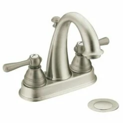 Moen 6121BN Kingsley Centerset Bathroom Faucet In Brushed Nickel