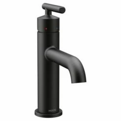 Moen 6145BL Gibson Single Hole Bathroom Faucet In Matte Black