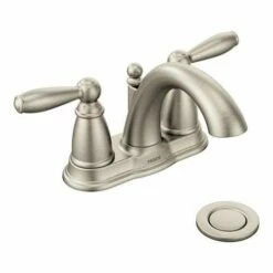 Moen 6610BN Brantford Centerset Bathroom Faucet In Brushed Nickel