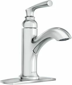 Moen 84535 Hilliard 1.2 GPM Single Hole Bathroom Faucet With Pop-Up Drain Assembly And Duralast Technology