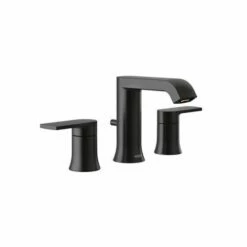 Moen T6708BL Genta Widespread Bathroom Faucet In Matte Black