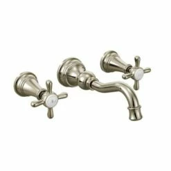 Moen TS42112NL Weymouth Wall Mount Bathroom Faucet In Nickel