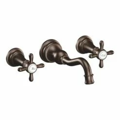 Moen TS42112ORB Weymouth Wall Mount Bathroom Faucet In Oil Rubbed Bronze