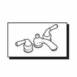 Moen R4560P Monticello Inspirations Two-handle Bathroom Faucet In Polished Brass