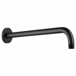Brizo RP71648BL European 16" Shower Arm And Flange In Matte Black