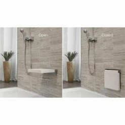Wetstyle STC14WM-M-5 Complements 14" L Cube Wall-Mount Shower Seat In White