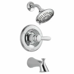 Delta T14438 Lahara Monitor 14 Series 1.75 GPM Tub And Shower Trim In Chrome With Multi Function Shower Head (Rough-In Valve Sold Separately)