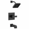 Delta T14467-BL Ara Monitor 14 Series H2Okinetic Tub & Shower Trim In Matte Black -AF SUPPLY Sales Store T14467 BL