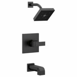 Delta T14467-BL Ara Monitor 14 Series H2Okinetic Tub & Shower Trim In Matte Black