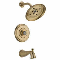 Delta T14497-CZLHP Cassidy Monitor 14 Series H2Okinetic Tub & Shower Trim - Less Handle In Champagne Bronze