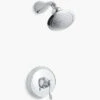 Kohler T16116-4-BV Revival Rite-Temp Pressure-balancing Shower Faucet Trim With Scroll Lever Handle, Valve Not Included In Vibrant Brushed Bronze -AF SUPPLY Sales Store T16116 4 BV