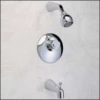 American Standard T335000.002 Amarilis Single Handle Pressure Balanced Tub And Shower Trim With Multi Function Showerhead, Polished Chrome -AF SUPPLY Sales Store T335000PC