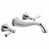 Delta T3597LF-WL Cassidy Two Handle Wall Mount Bathroom Faucet Trim In Chrome 1 Delta T3597LF-WL Cassidy Two Handle Wall Mount Bathroom Faucet Trim In Chrome -AF SUPPLY Sales Store T3597LF WL