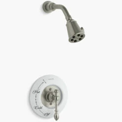 Kohler T6809-4D-BN IV Georges Brass Rite-Temp Pressure-balancing Shower Faucet Trim With Lever Handle, Valve Not Included In Vibrant Brushed Nickel