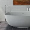 Lacava TUB07-001M Sottile Free-standing Soaking Bathtub Made Of White Solid Surface With An Overflow, Net Weight 286 Lbs, Water Capacity 61 Gal. 62 1/4"W, 32 1/4"D, 23 5/8"H. In Matte White 1 Lacava TUB07-001M Sottile Free-standing Soaking Bathtub Made Of White Solid Surface With An Overflow, Net Weight 286 Lbs, Water Capacity 61 Gal. 62 1/4"W, 32 1/4"D, 23 5/8"H. In Matte White -AF SUPPLY Sales Store TUB07 001M