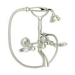 Rohl A1401LC Acqui Italian Bath Exposed Wall Mount Tub Filler With Handshower