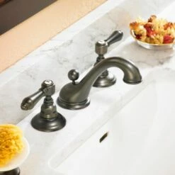 Rohl A1408LM Viaggio C-Spout Widespread Lavatory Faucet