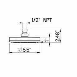 Nikles A3205QDNPT-2.5N/US Pure 5.5" Duo Airdrop Shower Head In Polished Chrome -AF SUPPLY Sales Store a3205qdnpt25nus 1