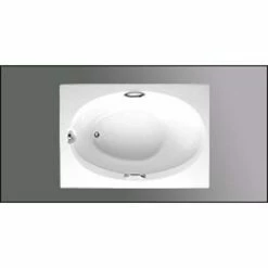 Americh BE6042B-WH 6042 Bel Air Builder Oval Tub Within A Rectangular In White