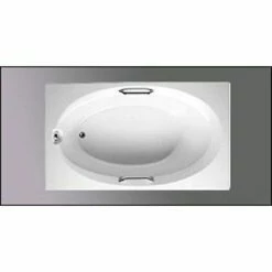Americh BE7242L-WH 7242 Bel Air Luxury Oval Tub Within A Rectangular In White