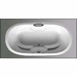 Americh BR7444-24LA2-BI 7444 Brisa Ii Luxury Oval Tub With Center Drain And Airbath System Ii In Biscuit