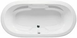 Americh BR7444PA2-WH 7444 Brisa Platinum Oval Tub With Center Drain And Airbath System Ii In White