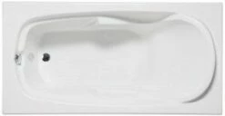 Americh CR6634L-BI 6634 Crillon Luxury Rectangular Tub With Arm Rests In Biscuit