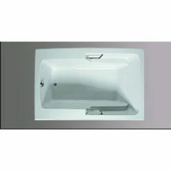 Americh MA6030P-WH 6030 Madison Platinum Rectangular Tub With Arm Rests In White
