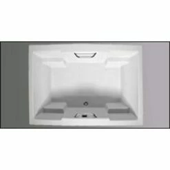 Americh QU6648P-WH 6648 Quantum Platinum Rectangular Tub With Center Drain In White