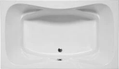Americh RA6042B2-WH 6042 Rampart Ii Builder Rectangular Tub With Center Drain In White
