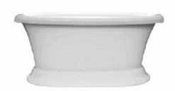 Aquatic AI13AIR6638FTO-WH Serenity Two Person Acrylic Soaking Bath Tub In White With Center Front Drain