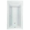 Aquatic AI19AIR6636-WH AI19AIR6636-AL Serenity Studio 19 Slip Resistant 71 Jet Rectangular Acrylic Air Bath Tub In Almond With Universal Drain -AF SUPPLY Sales Store aquai19air6636