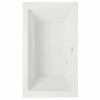 Aquatic AI21AIR7242C-WH AI21AIR7242C-AL Serenity Studio Slip Resistant Acrylic Air Bath Tub In Almond With Center Front Drain -AF SUPPLY Sales Store aquai21air7242c
