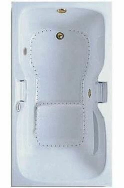 Aquatic AI5AIR6636-BI Serenity Slip Resistant 67 Jet Rectangular Acrylic Air Bath Tub In Biscuit With Universal Drain