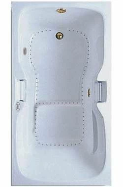 Aquatic AI5AIR6636-BI Serenity Slip Resistant 67 Jet Rectangular Acrylic Air Bath Tub In Biscuit With Universal Drain 3 Aquatic AI5AIR6636-BI Serenity Slip Resistant 67 Jet Rectangular Acrylic Air Bath Tub In Biscuit With Universal Drain