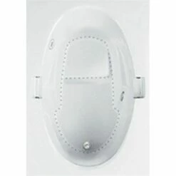 Aquatic AI7AIR6042 -AL Serenity Slip Resistant 65 Jet Rectangular Acrylic Air Bath Tub In Almond With Universal Drain