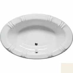 Americh SP6642TA3-WH Sandpiper 66 Inch Oval Airbath II Bathtub With A Tiered Tub Deck In Biscuit