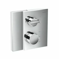 Axor 46760001 Edge Thermostatic Trim With Volume Control And Diverter In Chrome